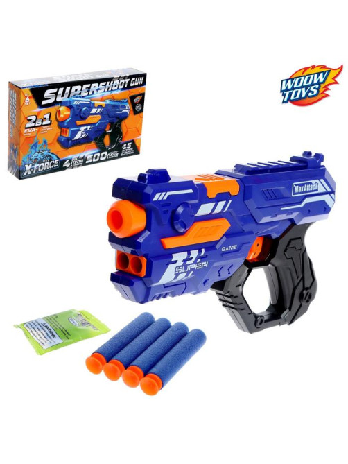Бластер SUPERSHOOT GUN, стреляет мягкими пулями