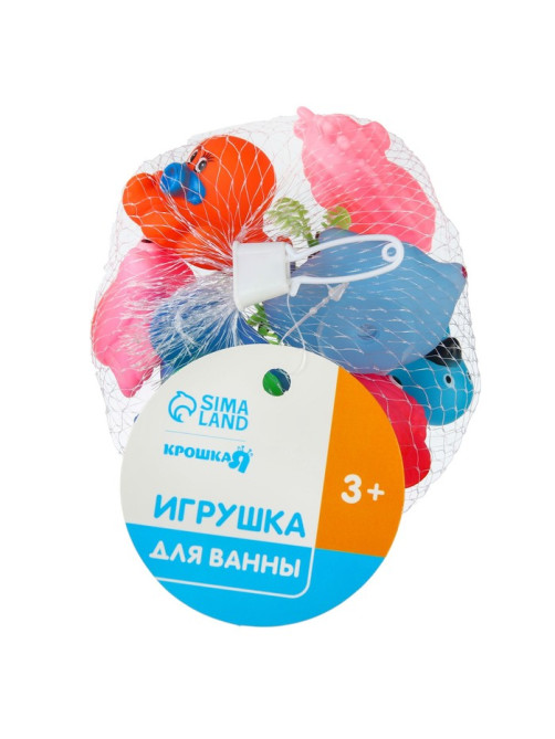 Резиновые игрушки для ванны Крошка Я «Животные», с пищалкой, в наборе 10 шт.