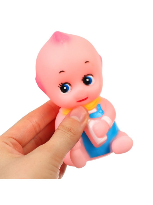 Резиновая игрушка для ванны Крошка Я «Пупсик», 10 см, с пищалкой, 1 шт.