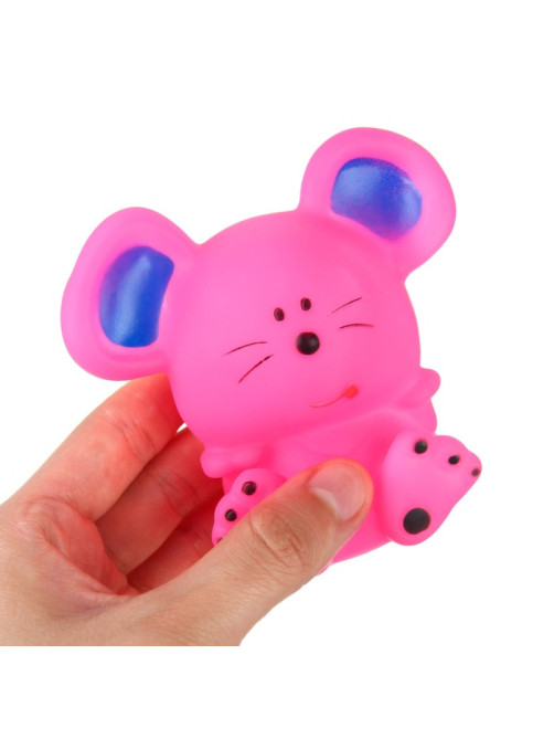 Резиновая игрушка для ванны Крошка Я «Мышонок», 9 см, с пищалкой, МИКС