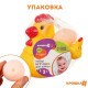 Резиновые игрушки для ванны Крошка Я «Курочка и детишки», с пищалкой, в наборе 4 шт.