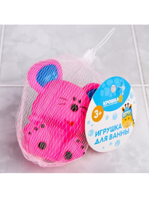 Резиновая игрушка для ванны Крошка Я «Мышонок», 9 см, с пищалкой, МИКС