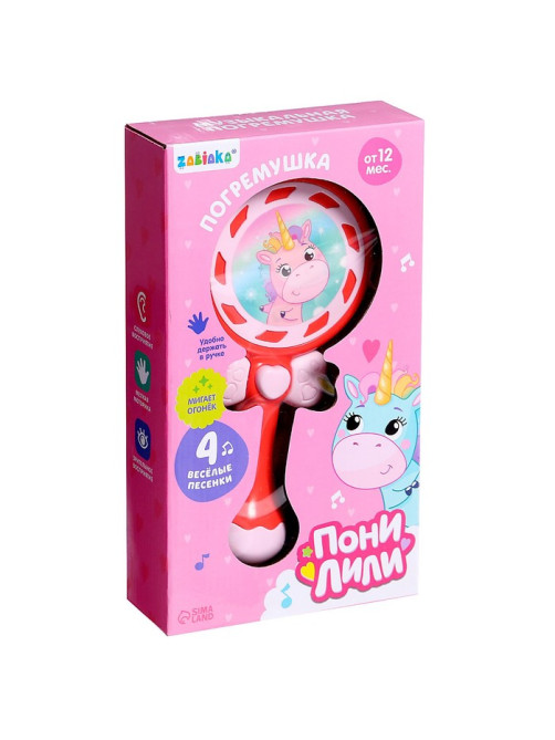 Музыкальная игрушка ZABIAKA «Пони Лили», световые и звуковые эффекты, цвет МИКС
