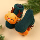 Подарочный набор новогодний Крошка Я «Оленята», браслеты- погремушки, носочки - погремушки, зеленый
