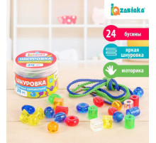 Шнуровка «Цветные карамельки», 24 шт., по методике Монтессори