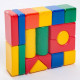 Кубики детские, пластиковые, цветные, 18 штук, 6×6 см