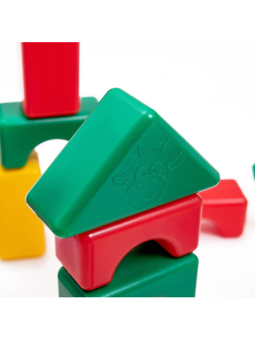 Кубики детские, пластиковые, цветные, 60 штук, 4×4 см