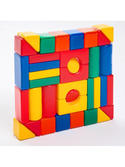 Кубики детские, пластиковые, цветные, 36 штук, 6×6 см