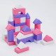 Кубики детские, пластиковые, цветные, 36 штук, 6×6 см, цвет розовый