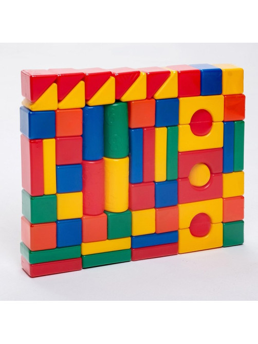 Кубики детские, пластиковые, цветные, 60 штук, 6×6 см