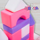Кубики детские, пластиковые, цветные, 36 штук, 6×6 см, цвет розовый