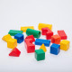 Кубики детские, пластиковые, цветные, 18 штук, 6×6 см