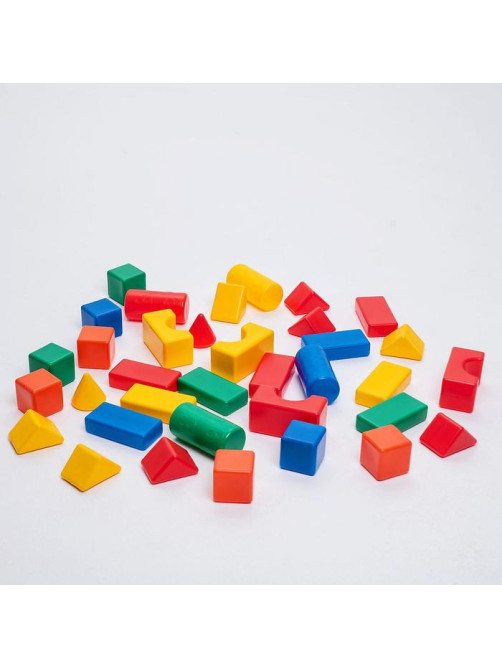 Кубики детские, пластиковые, цветные, 36 штук, 6×6 см