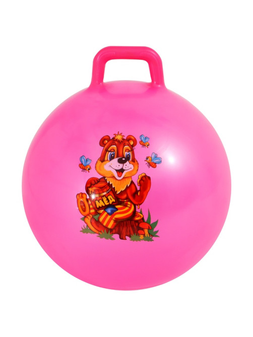 Мяч - прыгун с ручкой ONLYTOP, d=55 см, МИКС