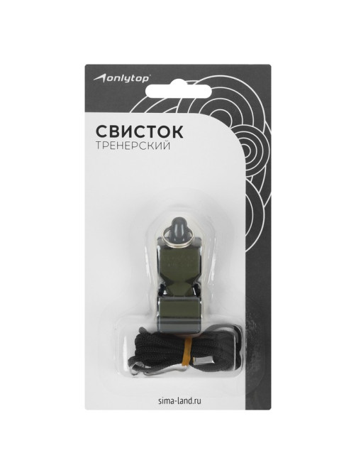 Свисток тренерский ONLYTOP, пластиковый, МИКС