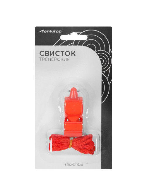Свисток тренерский ONLYTOP, пластиковый, МИКС