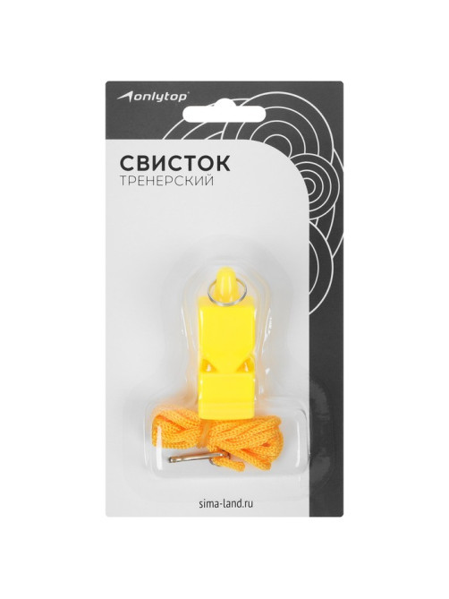 Свисток тренерский ONLYTOP, пластиковый, МИКС