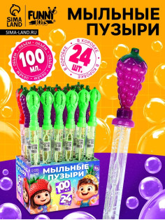 Мыльные пузыри Funny toys «Фрукты», 100 мл, МИКС