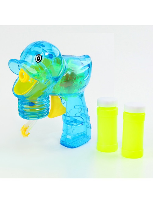 Генератор-пистолет мыльных пузырей Funny toys «Утка», прозрачный, МИКС
