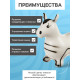 Попрыгун ZABIAKA «Зебра», 55×29×50 см, белый