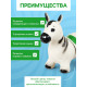 Попрыгун ZABIAKA «Зебра», 55×29×50 см, белый