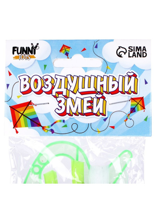 Воздушный змей Funny toys «Птица», с леской, МИКС