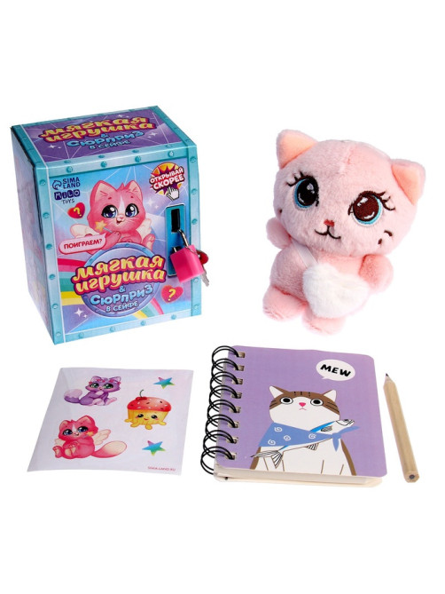 Мягкая игрушка с сюрпризом Milo toys «Кот»