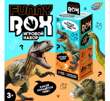 Игрушка - сюрприз Funny Box «Динозавры»: фигурка, наклейки, МИКС