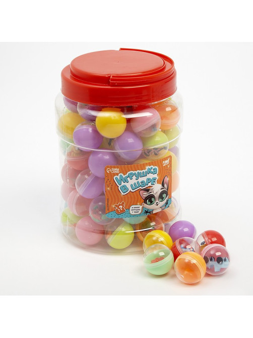 Игрушка - сюрприз Funny toys «Енотик», в банке, 30 шт., МИКС
