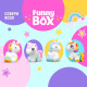 Игрушка - сюрприз Funny Box «Пони»: фигурка, радуга, наклейки, инструкция, МИКС