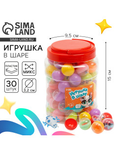 Игрушка - сюрприз Funny toys «Енотик», в банке, 30 шт., МИКС