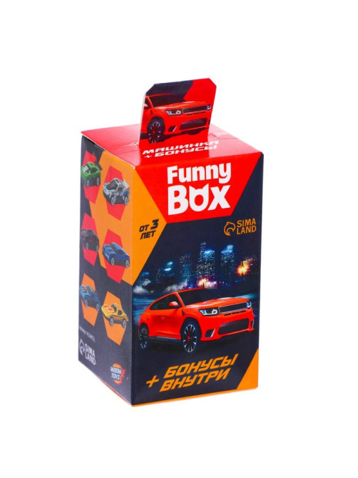 Игрушка сюрприз Funny Box «Машинка» Набор: инструкция, наклейки, МИКС
