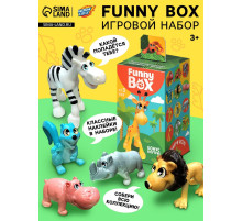 Игрушка - сюрприз Funny Box «Зоопарк»: фигурка, наклейки