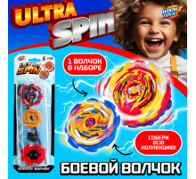 Боевой волчок ULTRASPIN, волчок, устройство для запуска, цвета МИКС