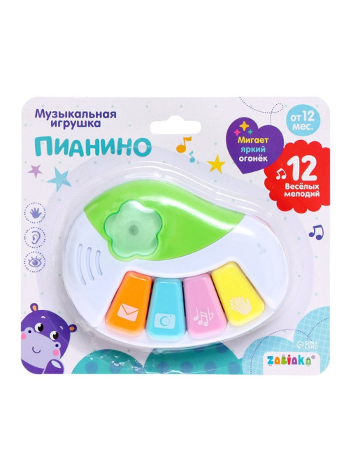 Музыкальная игрушка «Пианино», свет, звук, МИКС