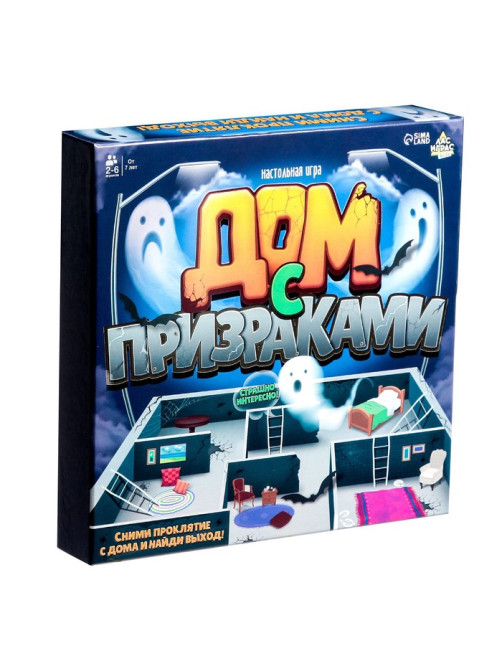 Настольная игра-бродилка «Дом с призраками», 6 фигур, 7+