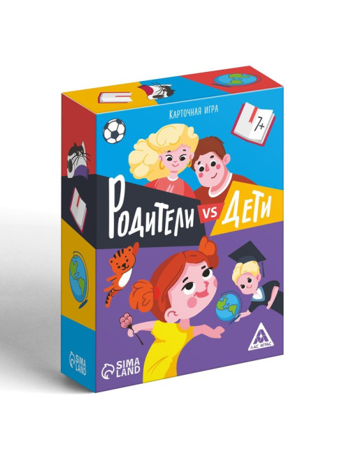 Настольная игра-викторина «Дети VS родителей», 100 карт, 7+