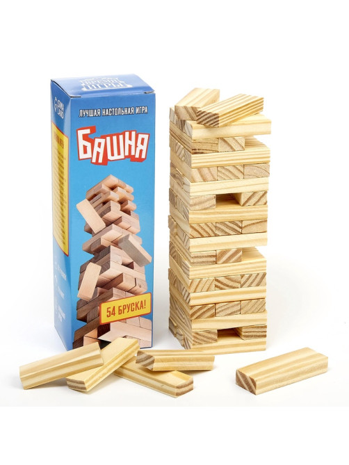 Падающая башня «Время игры», 54 бруска