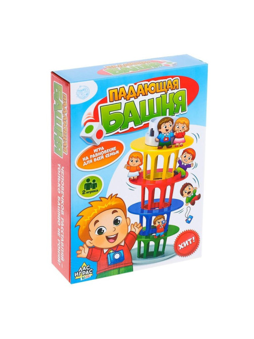 Настольная игра для детей на баланс Лас Играс KIDS «Падающая башня», 2 игрока, 5+