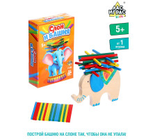 Настольная игра на равновесие «Слон и башня», от 1 игрока, 5+