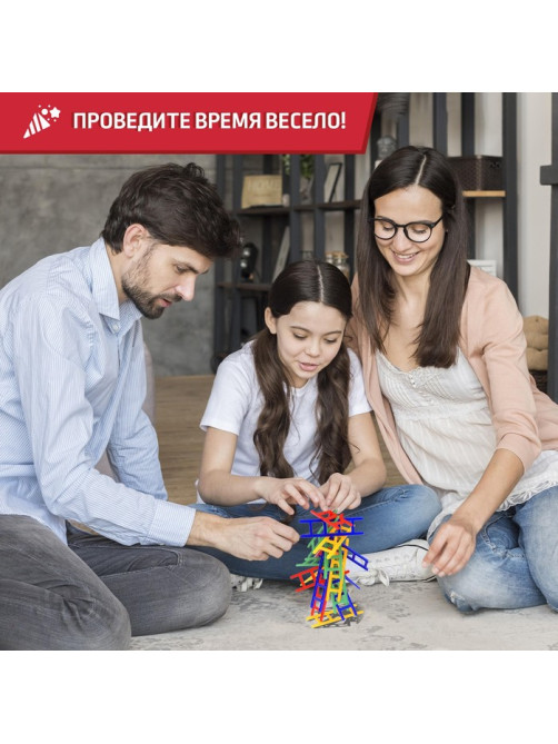 Настольная игра для детей на баланс «Вверх по лесенке», 24 лестницы, 2-4 игрока, 5+