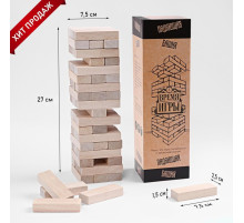 Падающая башня дженга Время игры, 54 бруска, 27×7.5 см