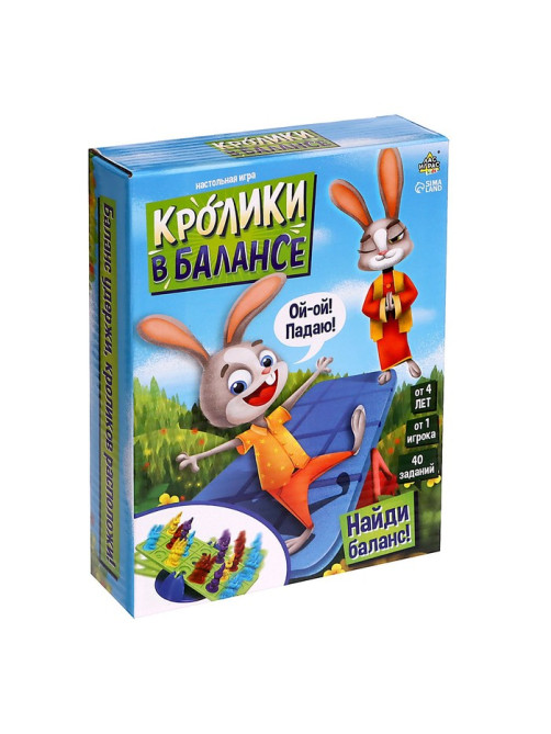 Настольная игра для детей «Кролики в балансе», 1 игрок, 4+