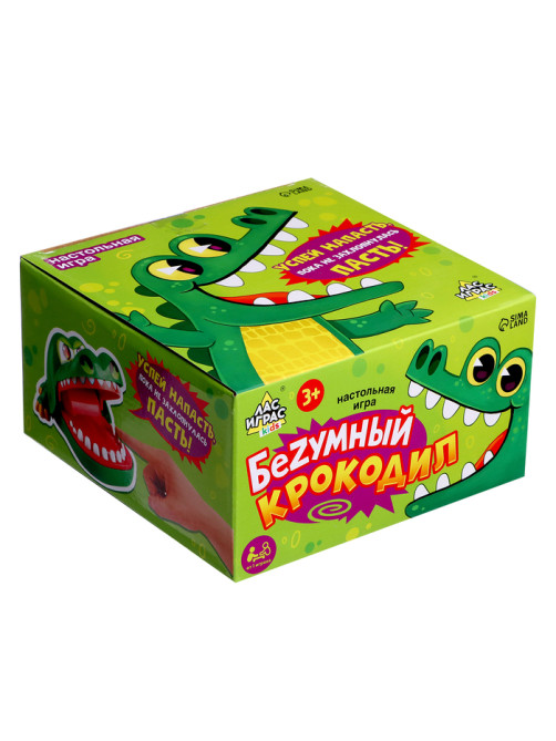 Настольная игра для детей на реакцию Лас Играс KIDS «Безумный крокодил», от 1 игрока, 3+