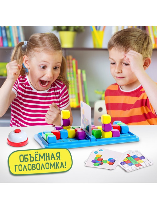 Настольная игра для детей на внимание Лас Играс KIDS «Батл на кубиках», 2 игрока, 5+