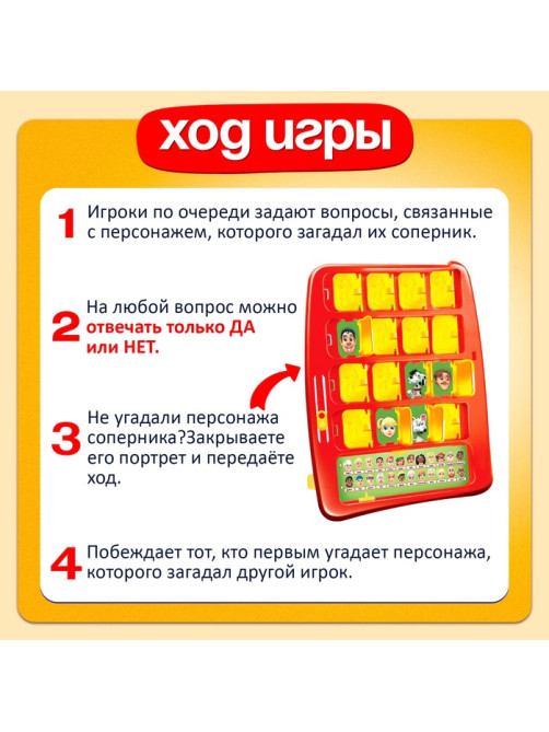 Настольная игра для детей на логику Лас Играс KIDS «Кто в окне», мемори, 2 игрока, 5+