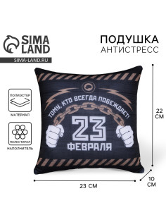 Подушка декоративная антистресс «23 февраля»
