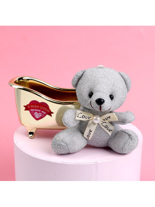 Мягкая игрушка Milo toys «В моём сердце только ты», медведь, МИКС