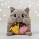 Мягкая игрушка Milo toys «Кошечка Соня», с пайетками, 16 см × 8 см × 17 см