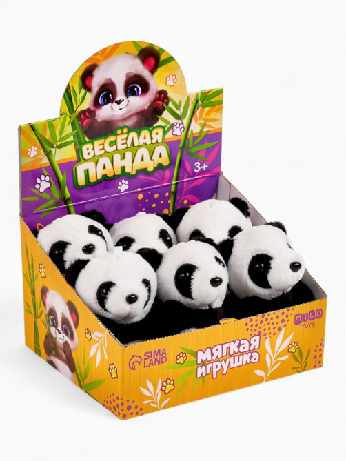Мягкая игрушка Milo toys «Весёлая панда», 11 см